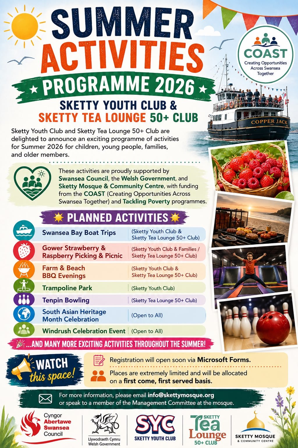 Summer Activities Programme 2026 at Sketty Mosque, Swansea